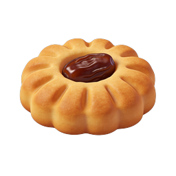Chocolate Filled Donut Icon - 3D Realistic Pastry
