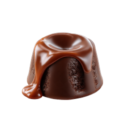 Chocolate Lava Cake Icon - Decadent Dessert Illustration