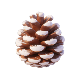 Schokoladen-Kiefernzapfen Winterrahmen-Icon - Festliches Dessert