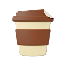 Chocolate Vanilla Layered Dessert Bar Icon - Realistic 3D