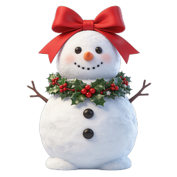 Festive Christmas Snowman Holiday Icon