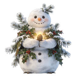 Festive Christmas Snowman Holiday Icon