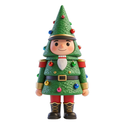 Icône de personnage sapin de Noël festif