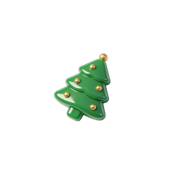 Icono de árbol de Navidad - Icono festivo 3D de arcilla