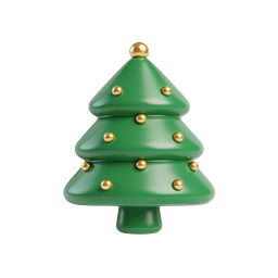 Ícone de Árvore de Natal 3D - Ícone de App Festivo de Férias