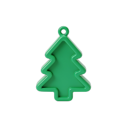 Green Christmas Tree Ornament 3D Icon | Holiday Collection