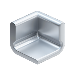 Chrome Corner Guard Icon - Metallic Edge Protector