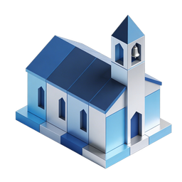 Stylish Church Icon for Digital Media