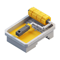 Isometric Circuit Board Component Icon | 3D Tech