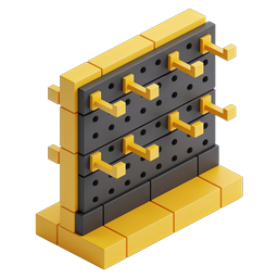 3D Circuit Breaker Panel Isometric Icon