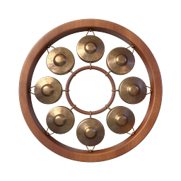 Circular Gong Chime Musical Instrument Icon