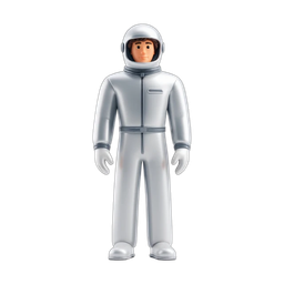 Stylized Astronaut Icon - Space Exploration Design