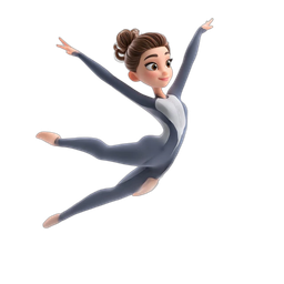 Stylized Dancing Girl Icon for Creative Projects