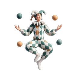 Playful Juggling Clown Icon for Events & Entertainment