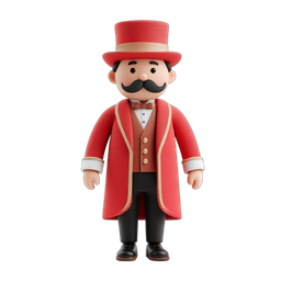 Charming Circus Master Icon for Entertainment Themes