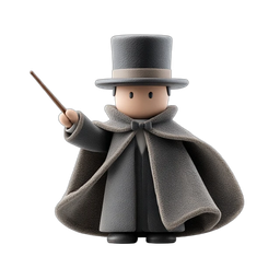 Charming Magician Icon for Entertainment and Magic