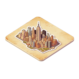 Isometric City Skyline Skyscraper Icon