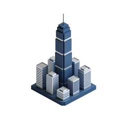 Isometric City Skyline Icon | Modern Skyscraper Illustration