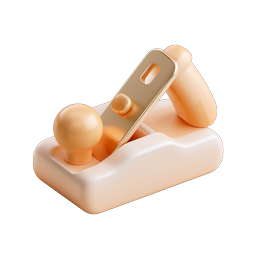 3D Clamp Clip Icon with Golden Accents