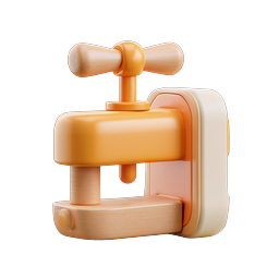 Icône de serre-joint 3D | Outil d'atelier style argile