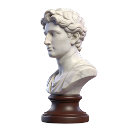 Classical Marble Bust Sculpture Icon | Realistic 3D Art