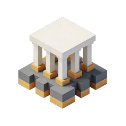 Classical Temple Isometric 3D Icon | Greek Architecture