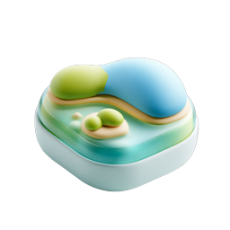 Clay Aquarium Icon - 3D Pastel Terrarium Design
