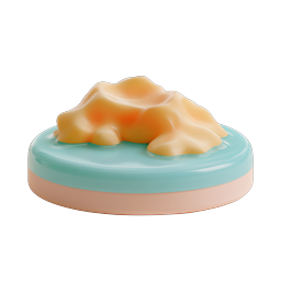 Clay Art Object 3D Icon - Pastel Sculpted Design