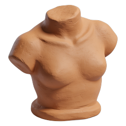 Stylized Clay Bust Icon for Artistic Applications