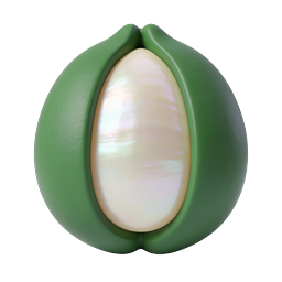Clay Style Avocado Icon - 3D Rendered Food Design