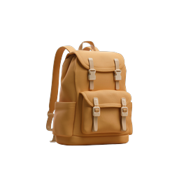 Clay-Style Backpack Icon - 3D Rendered Adventure Bag