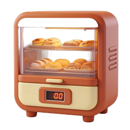 Icône de four de boulangerie style argile - Illustration de cuisson 3D