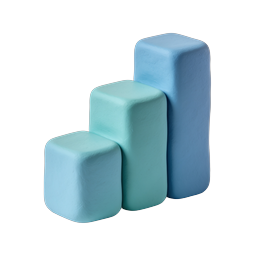 Clay Bar Chart Icon | Growth & Analytics 3D Design