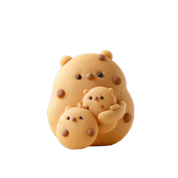 Cute Clay Bear Family 3D Illustration Icon