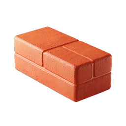 Realistic Clay Brick Construction Icon