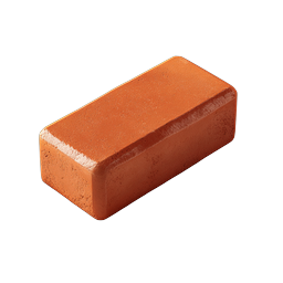 Clay Brick Icon - Realistic 3D Construction Material