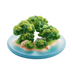 3D-Brokkoli-Icon im Clay-Stil für Food-Apps