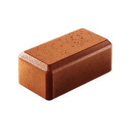 Realistic Clay Building Brick Icon - 3D Construction Material