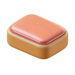 Clay Style 3D Cushion Button Icon | Soft UI Element