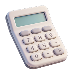 Clay Style Calculator Icon | 3D Finance Icon