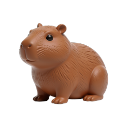 Cute Clay Capybara Animal Icon - Cute Rodent Figurine