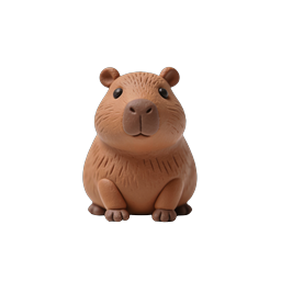 Adorable Clay Capybara Figurine Icon
