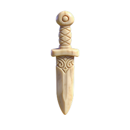 Icône de dague en argile - Asset d'arme fantastique 3D