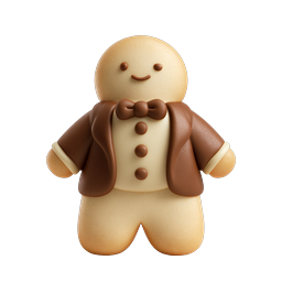 Adorable Clay Dough Character Icon | 3D Festive Mascot