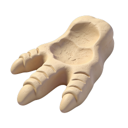 Clay Foot Sole Impression 3D Icon