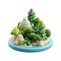 Clay Forest Island 3D Natur-Icon