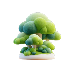 Clay Forest Trees 3D Icon - Nature Collection