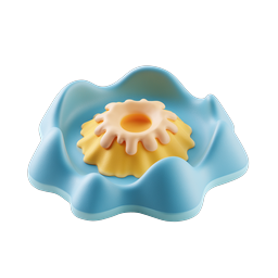 Clay-Style Fried Egg 3D Food Icon for Apps