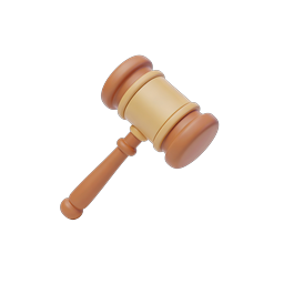 Clay Gavel Icon | 3D Legal & Justice Symbol
