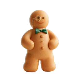 Clay Gingerbread Man Icon - Festive Holiday Character